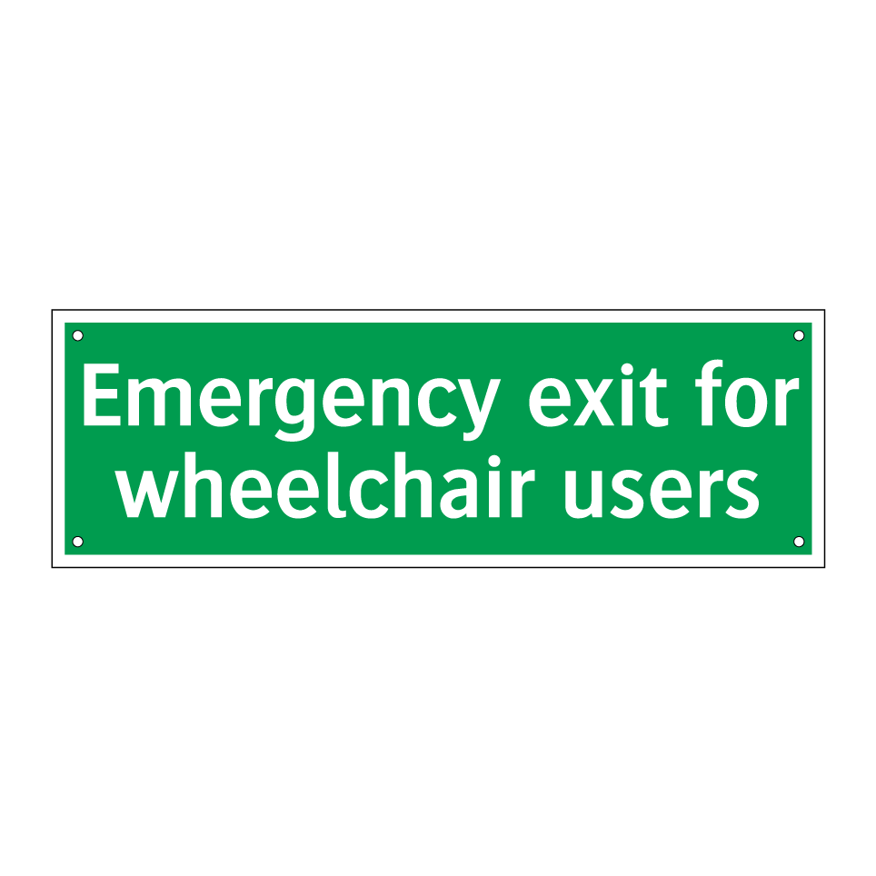 Emergency exit for wheelchair users