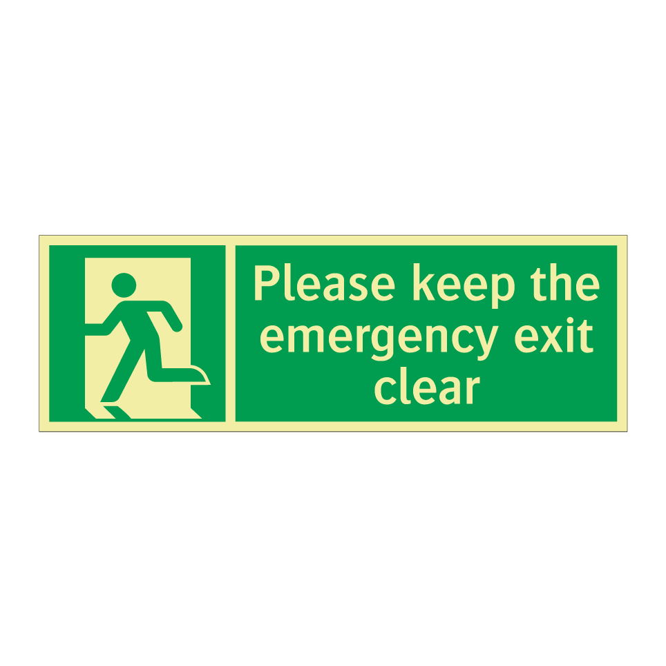 Please keep the emergency exit clear