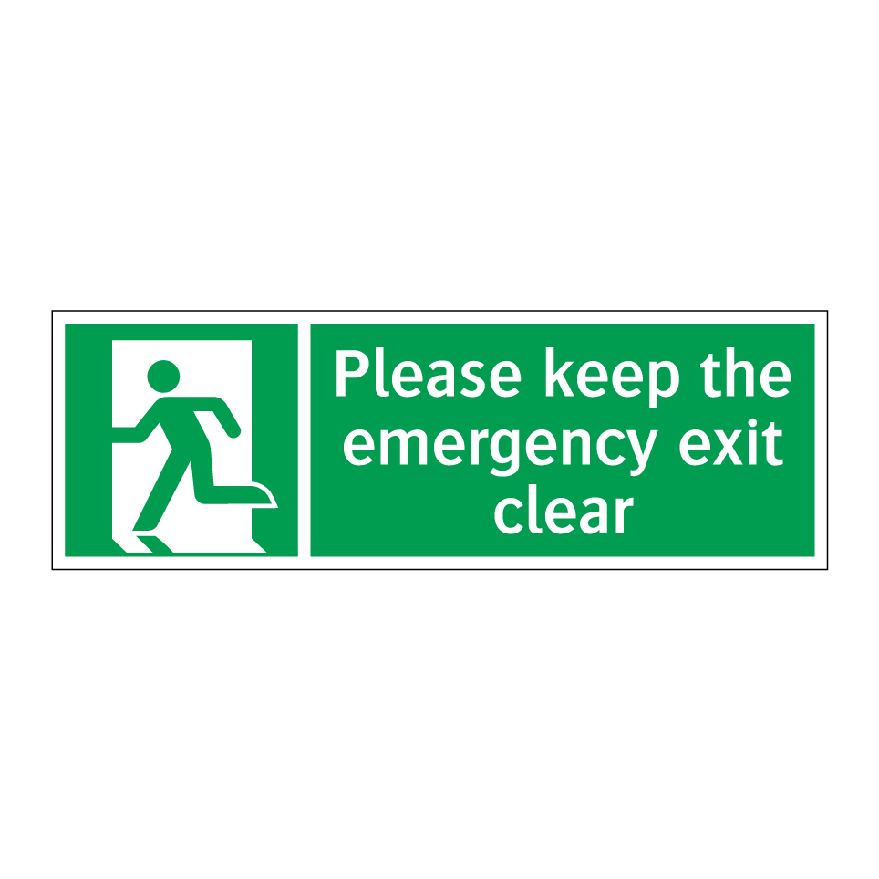 Please keep the emergency exit clear