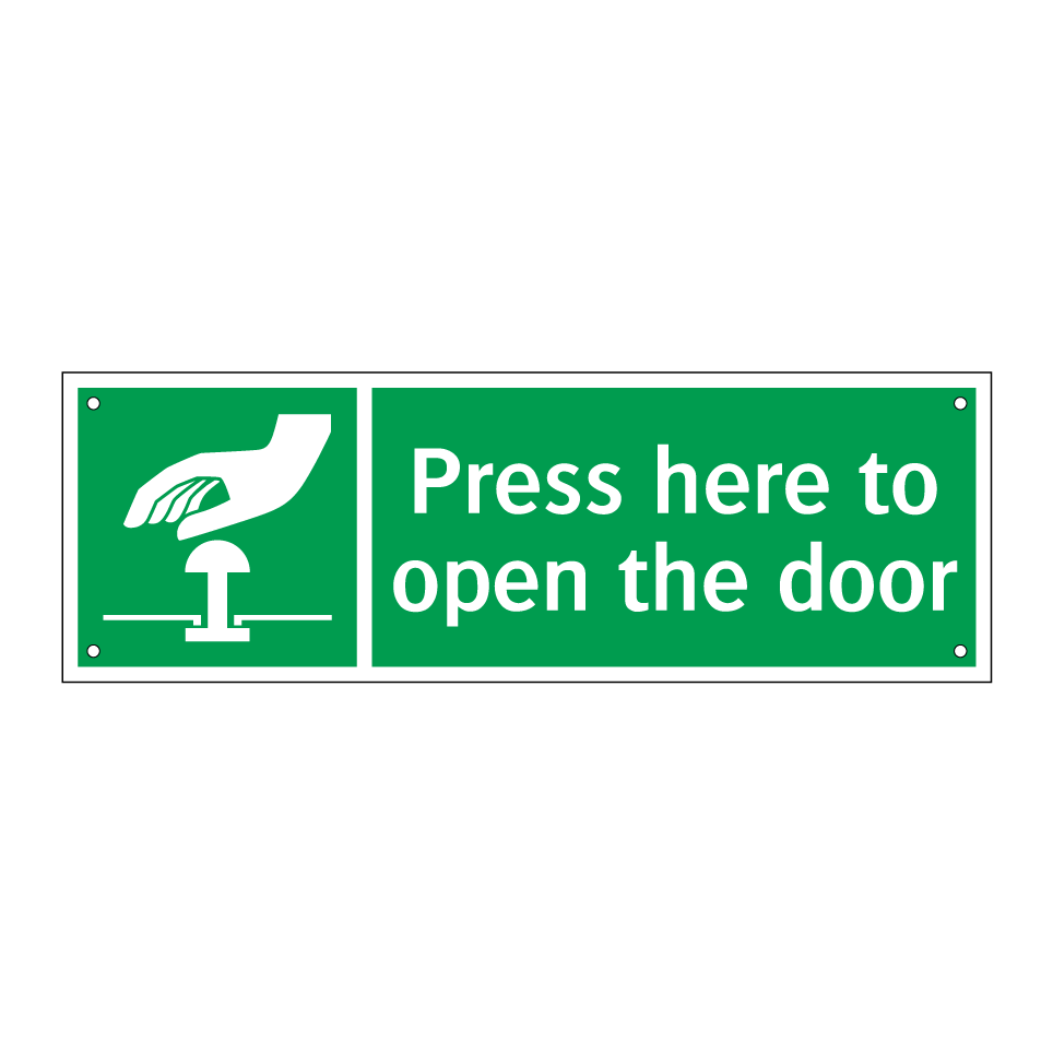 Press here to open the door