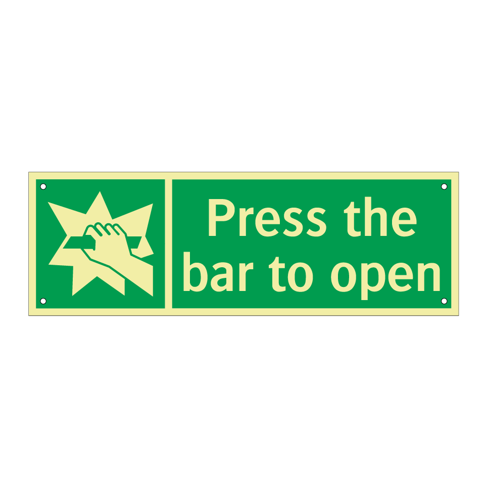 Press the bar to open
