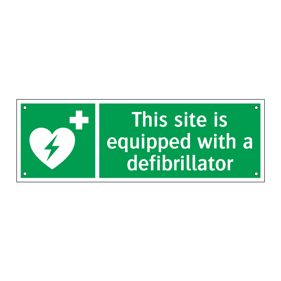 This site is equipped with a defibrillator