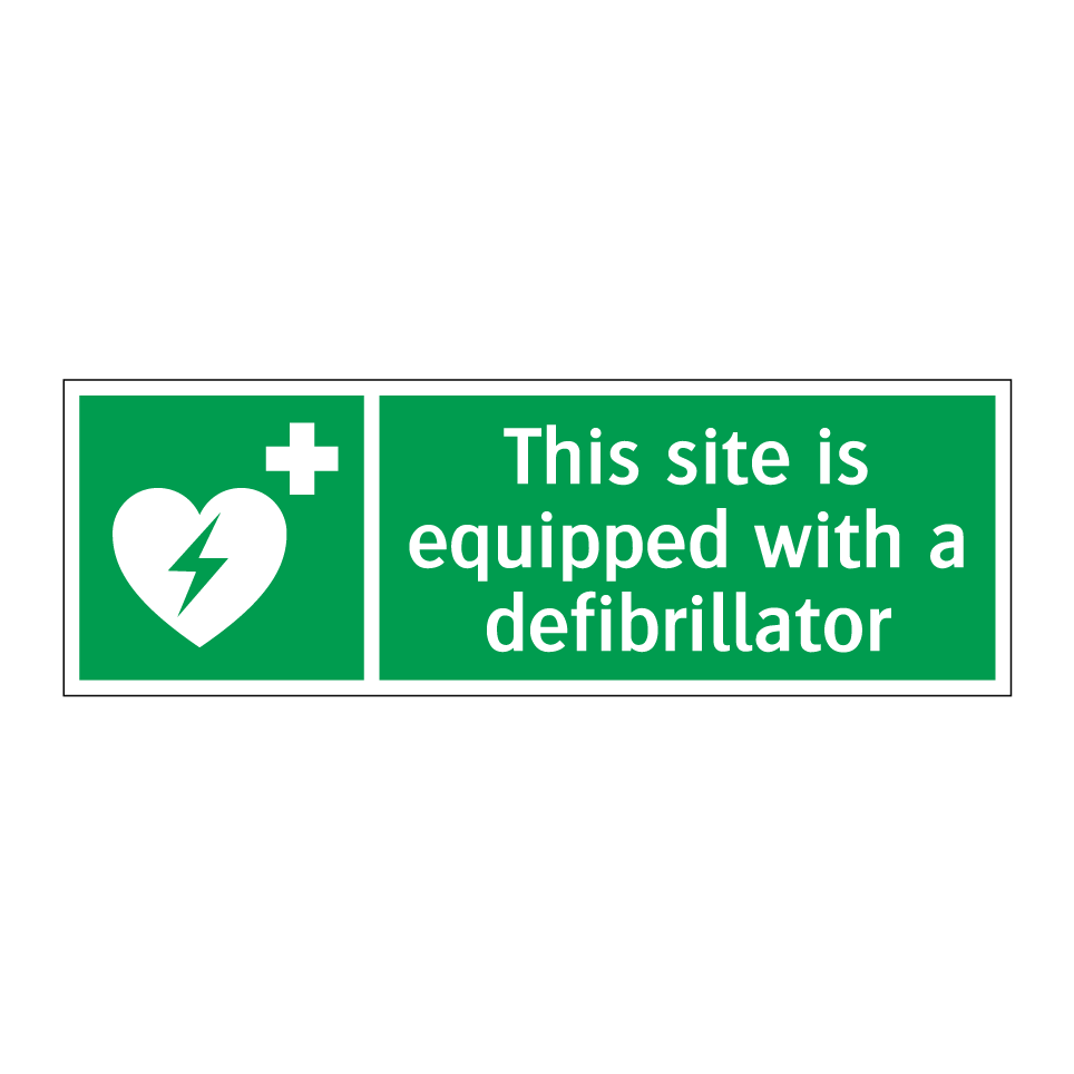 This site is equipped with a defibrillator