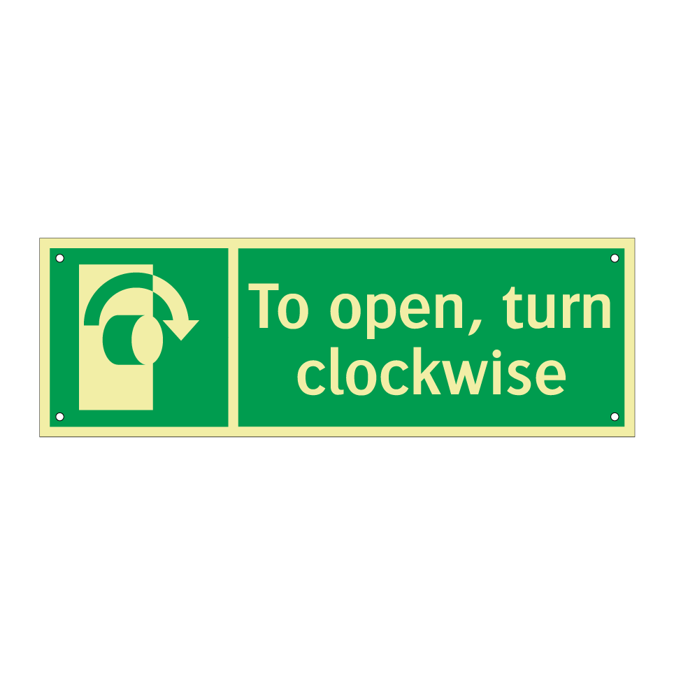 To open, turn clockwise