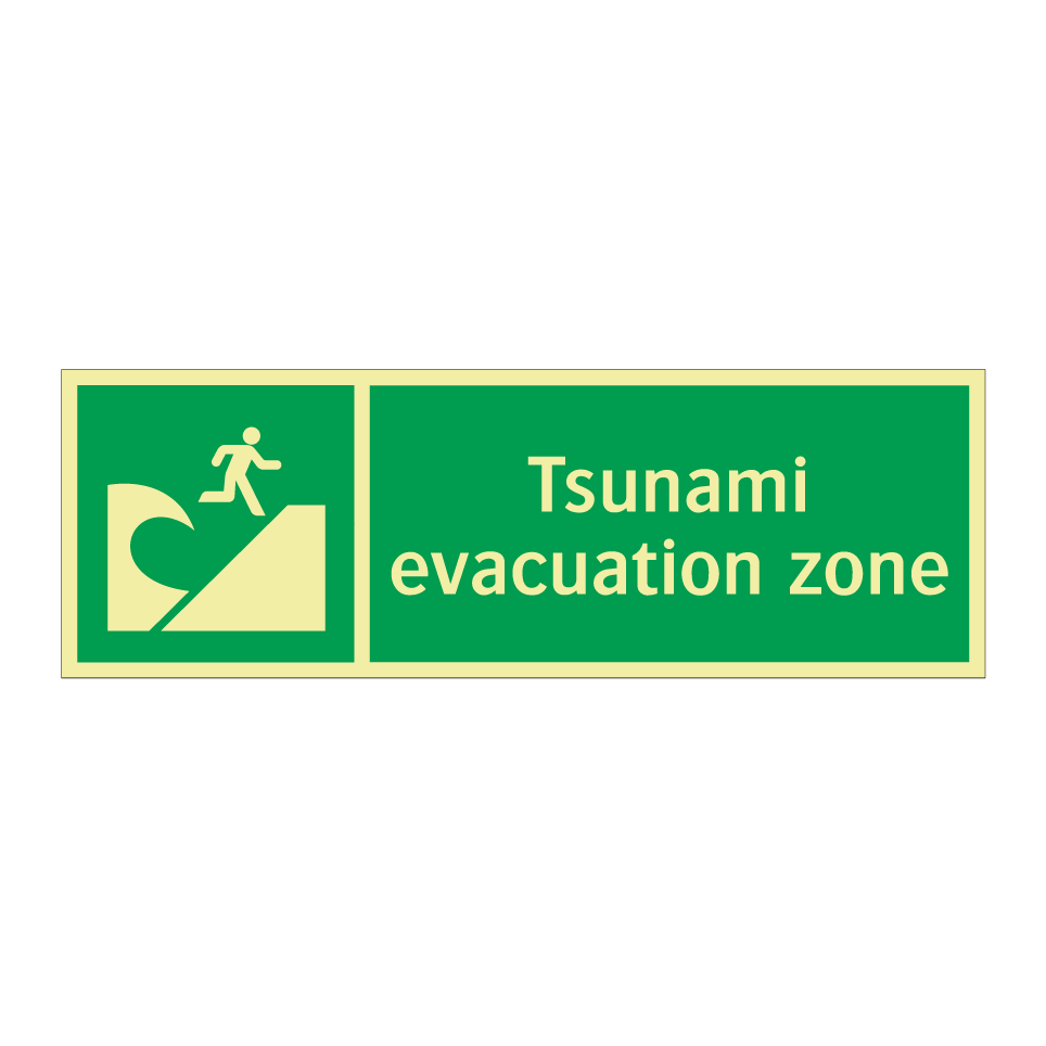 Tsunami evacuation zone