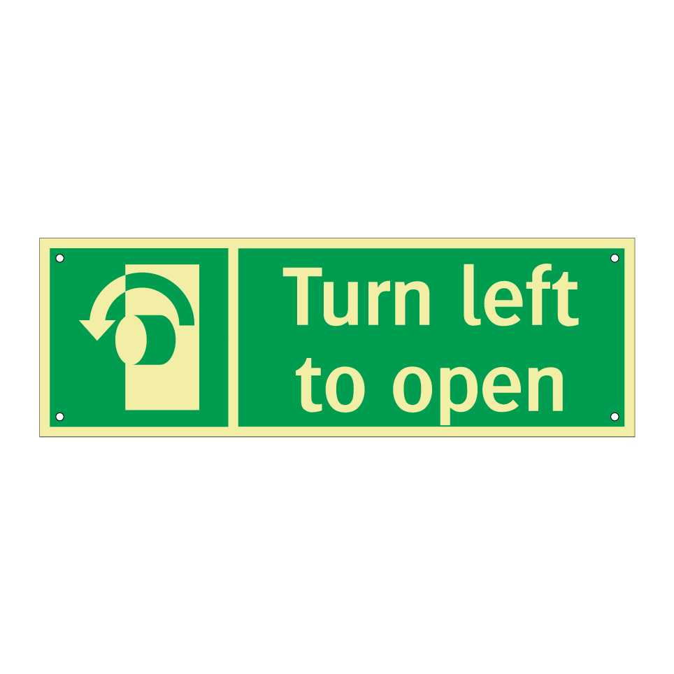 Turn left to open