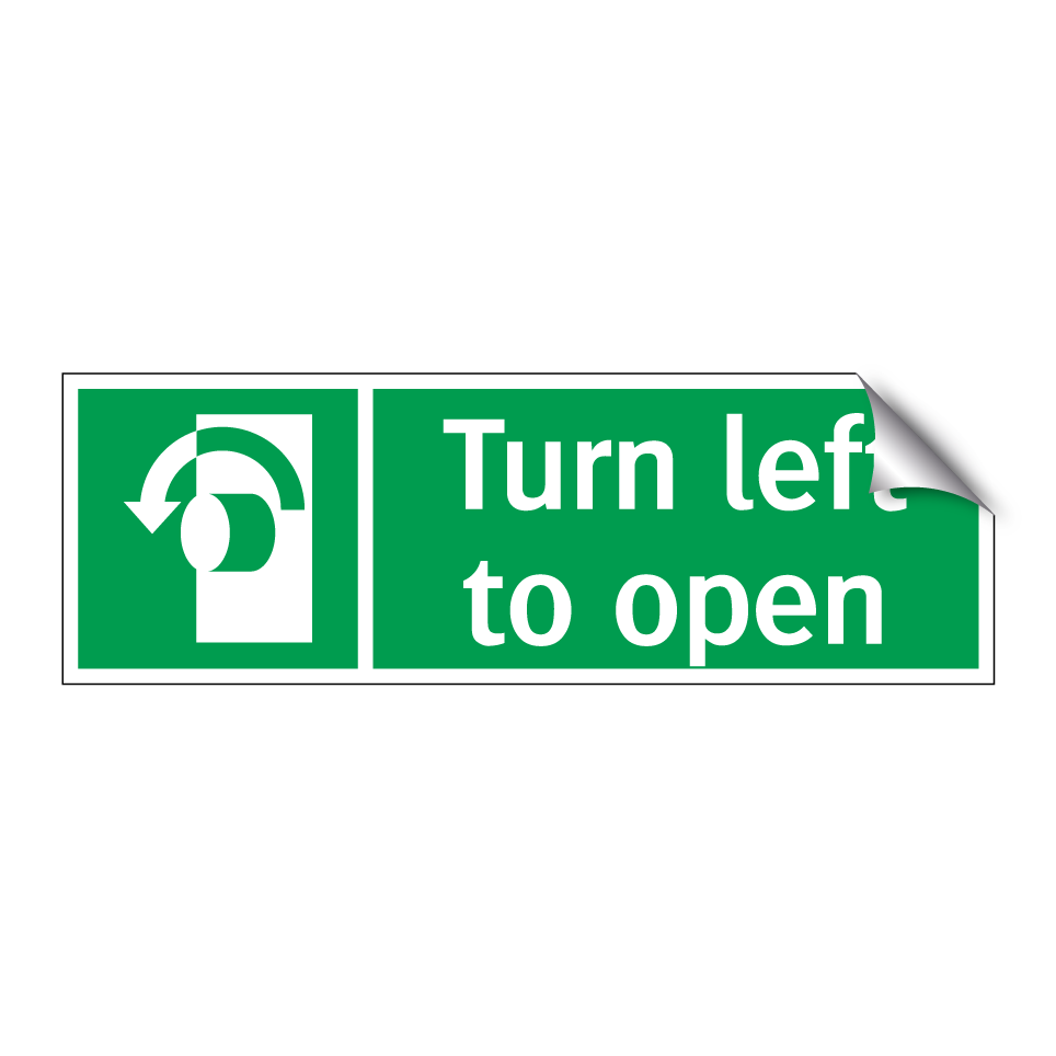 Turn left to open