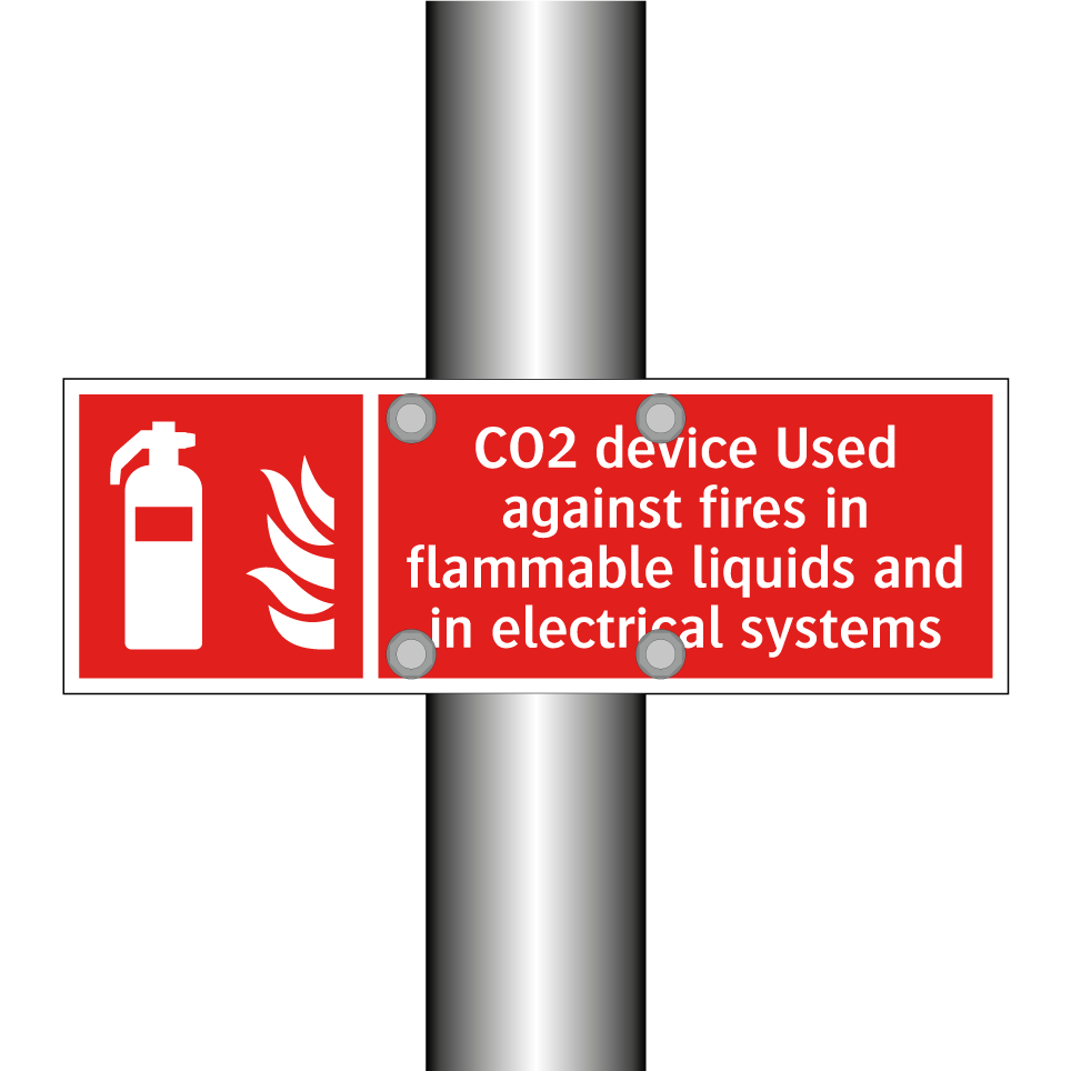 CO2 device Used against fires in flammable liquids and in electrical systems