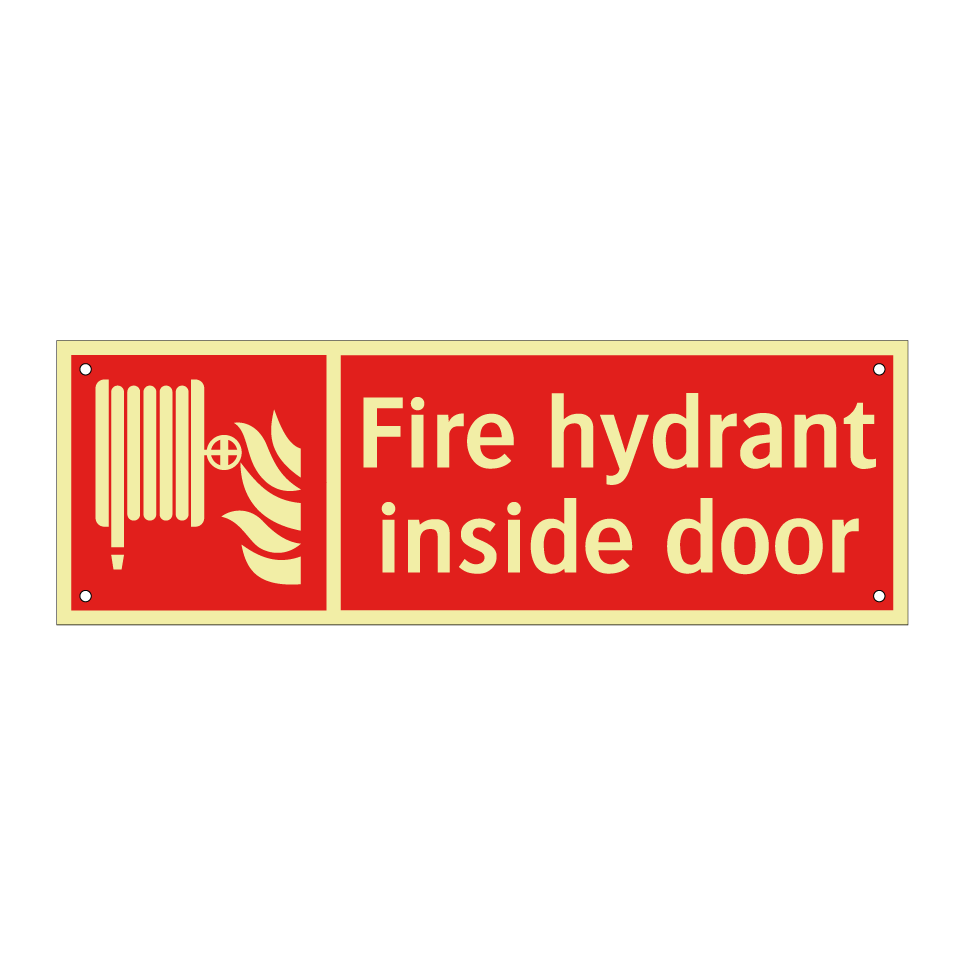Fire hydrant inside door