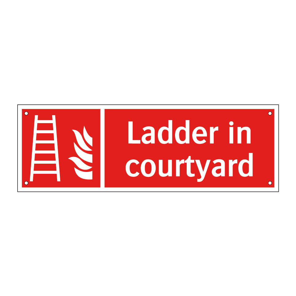Ladder in courtyard