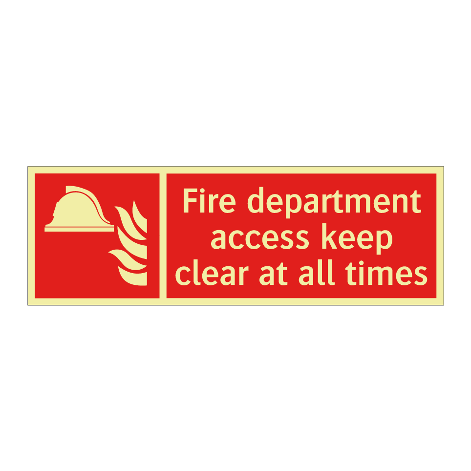 Fire department access keep clear at all times