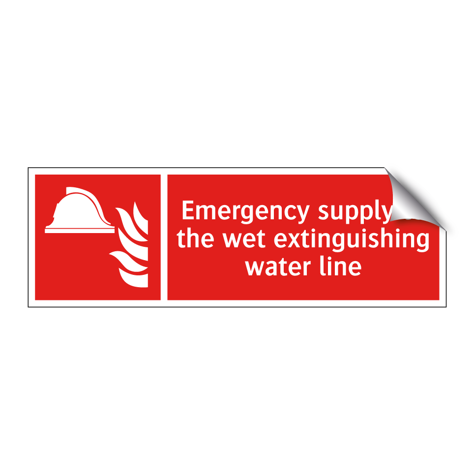 Emergency supply to the wet extinguishing water line