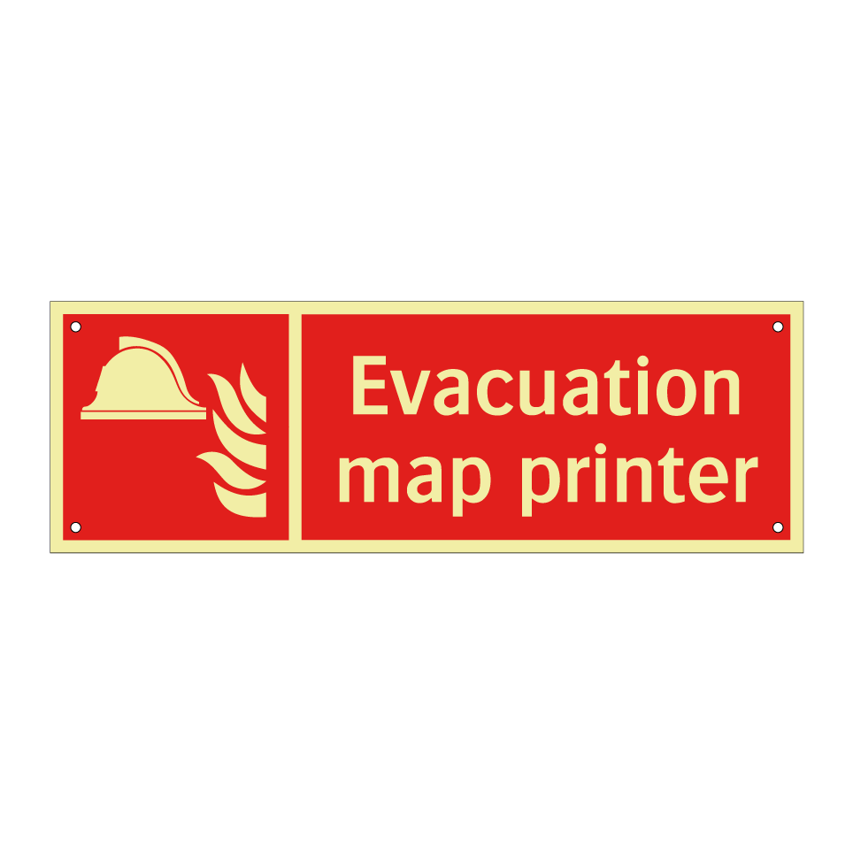 Evacuation map printer