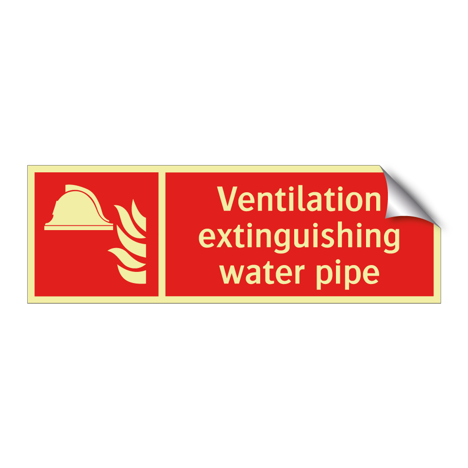 Ventilation extinguishing water pipe