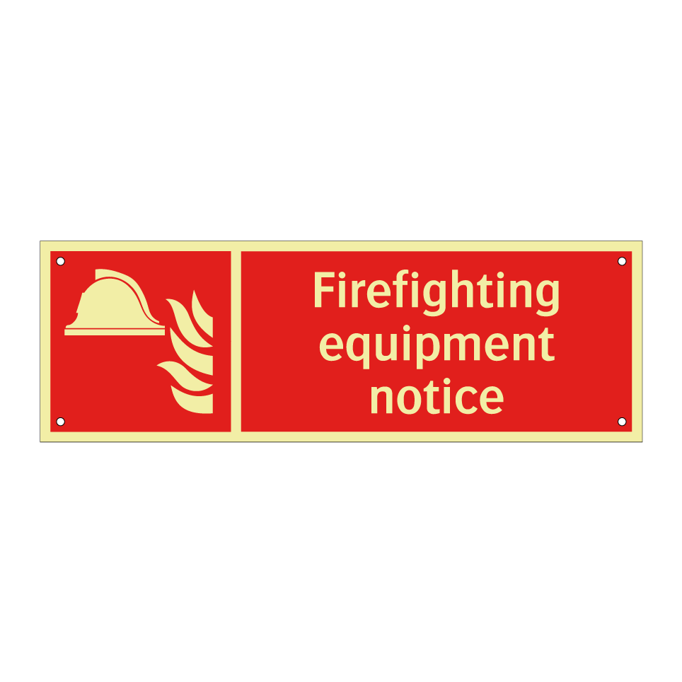 Firefighting equipment notice