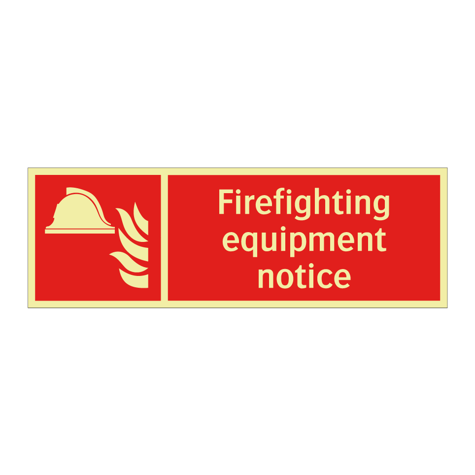 Firefighting equipment notice