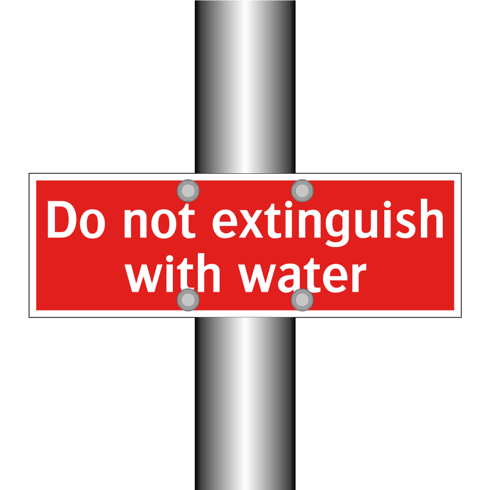 Do not extinguish with water