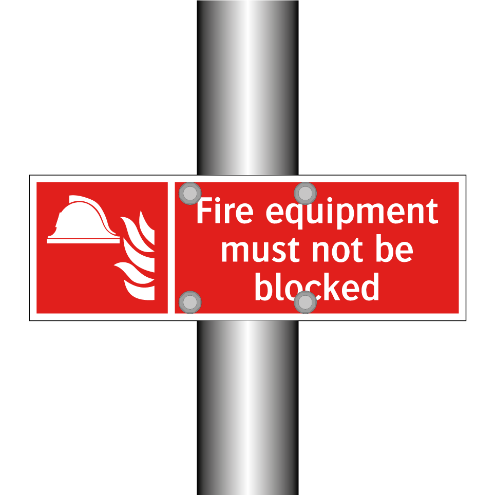 Fire equipment must not be blocked