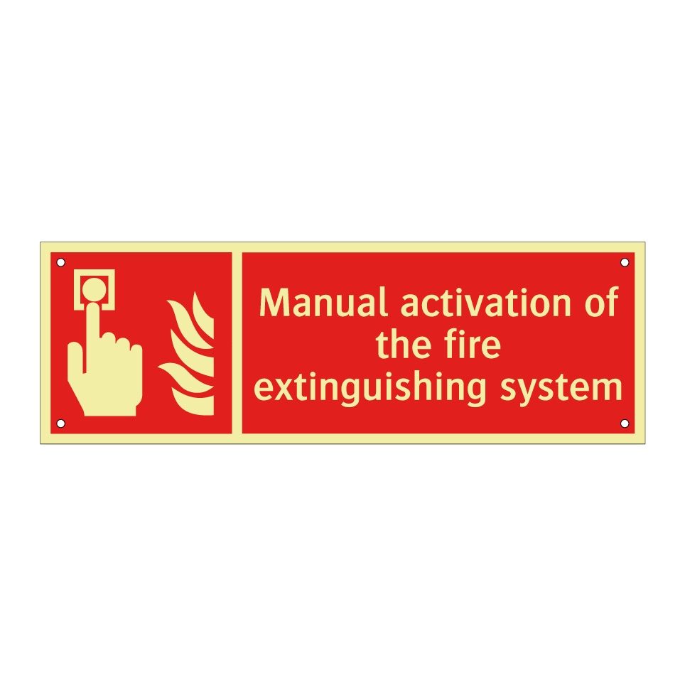Manual activation of the fire extinguishing system