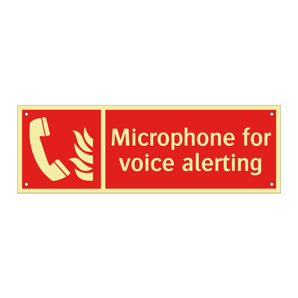 Microphone for voice alerting