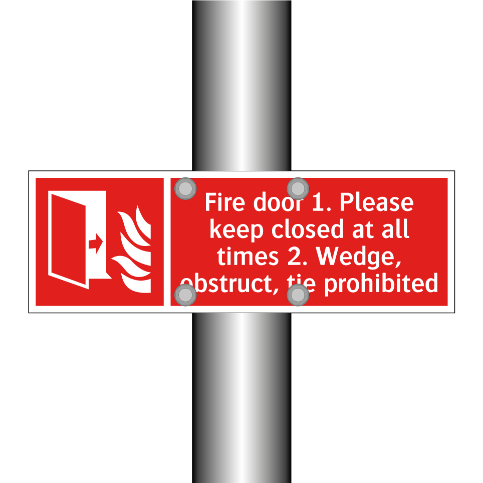 Fire door 1. Please keep closed at all times 2. Wedge, obstruct, tie prohibited