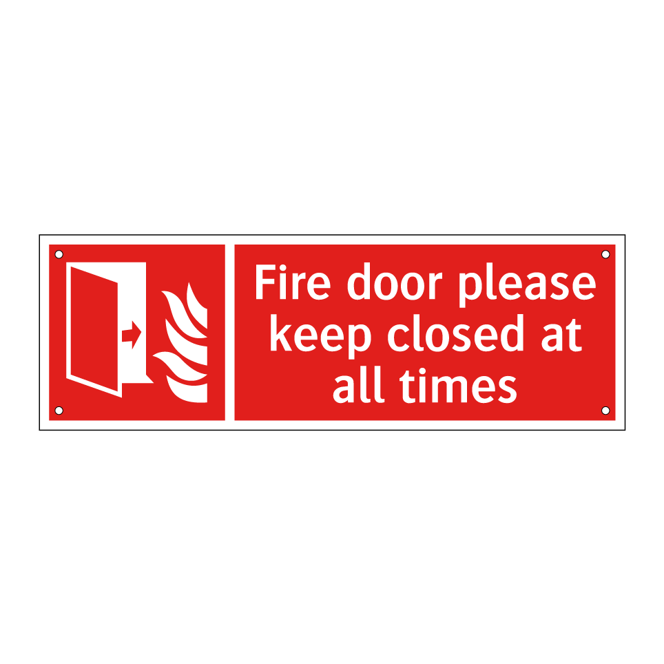 Fire door please keep closed at all times