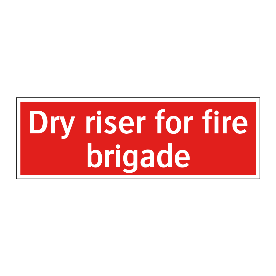 Dry riser for fire brigade
