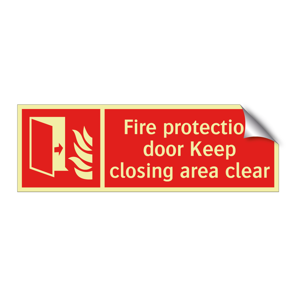 Fire protection door Keep closing area clear