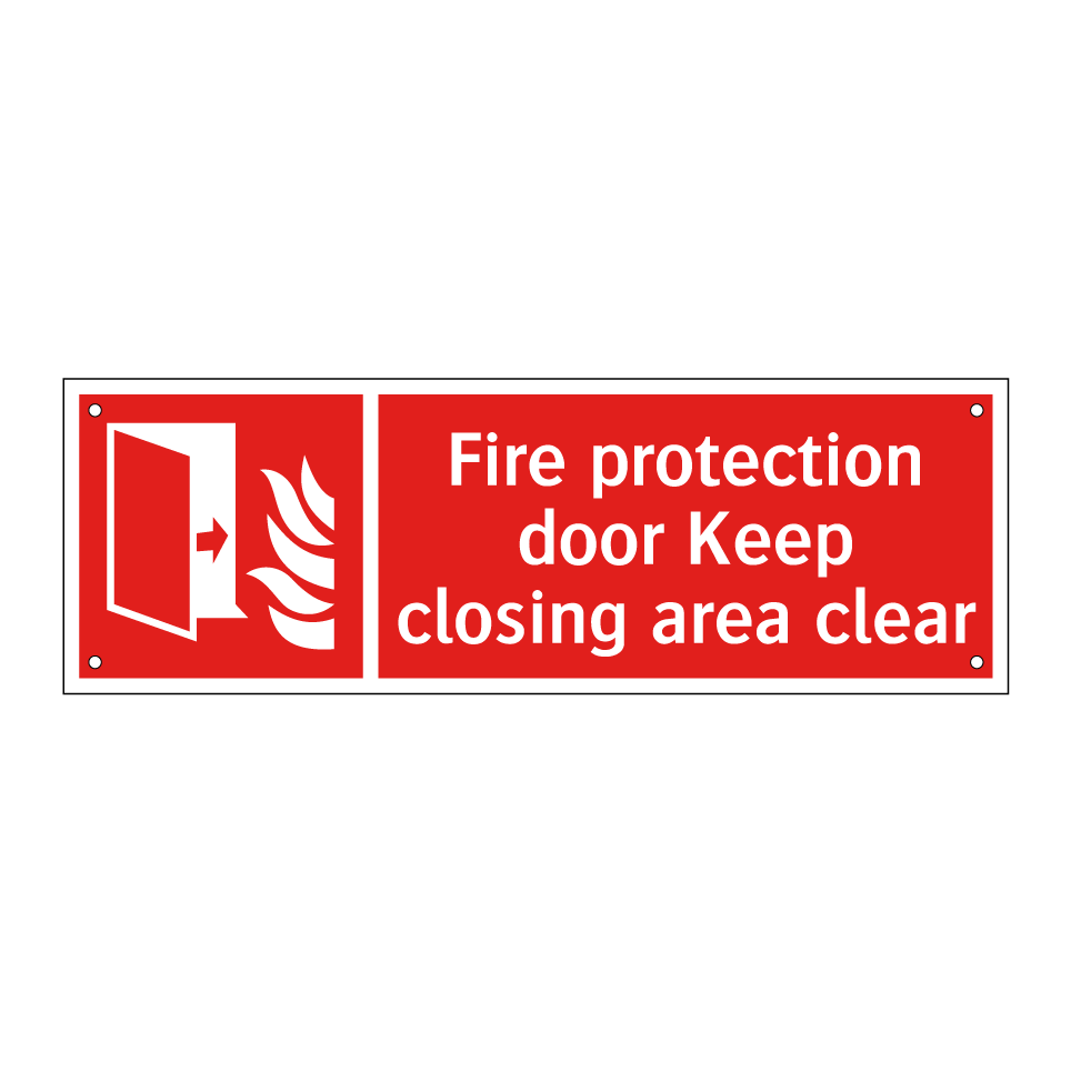 Fire protection door Keep closing area clear