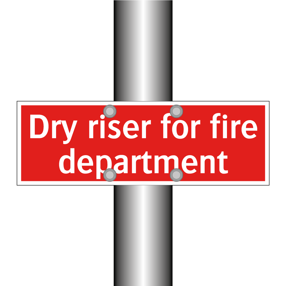 Dry riser for fire department