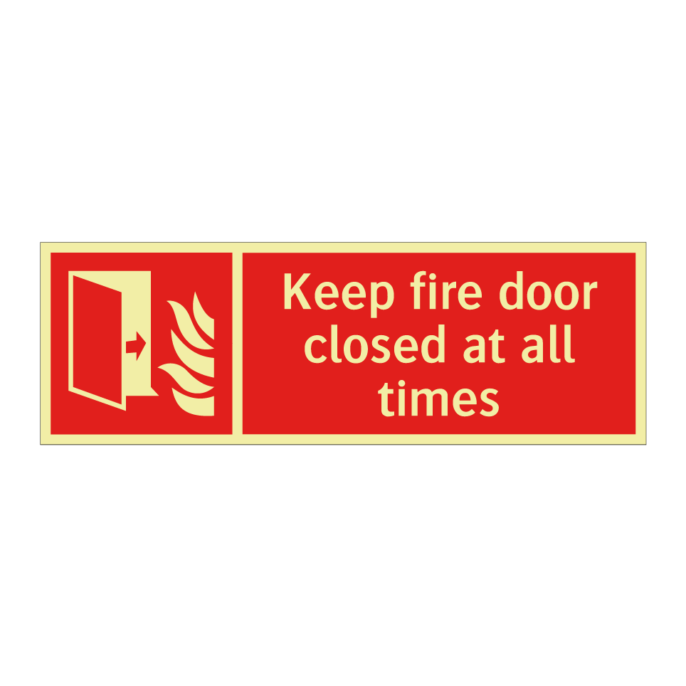 Keep fire door closed at all times