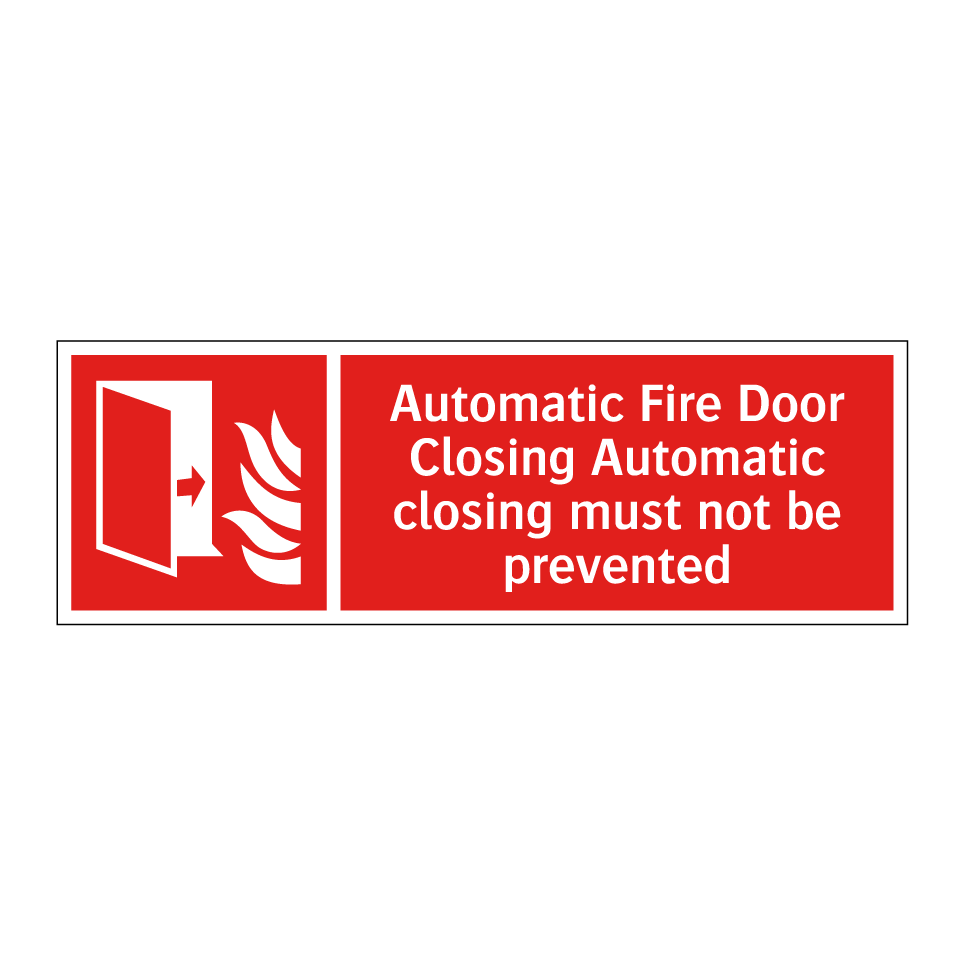 Automatic Fire Door Closing Automatic closing must not be prevented