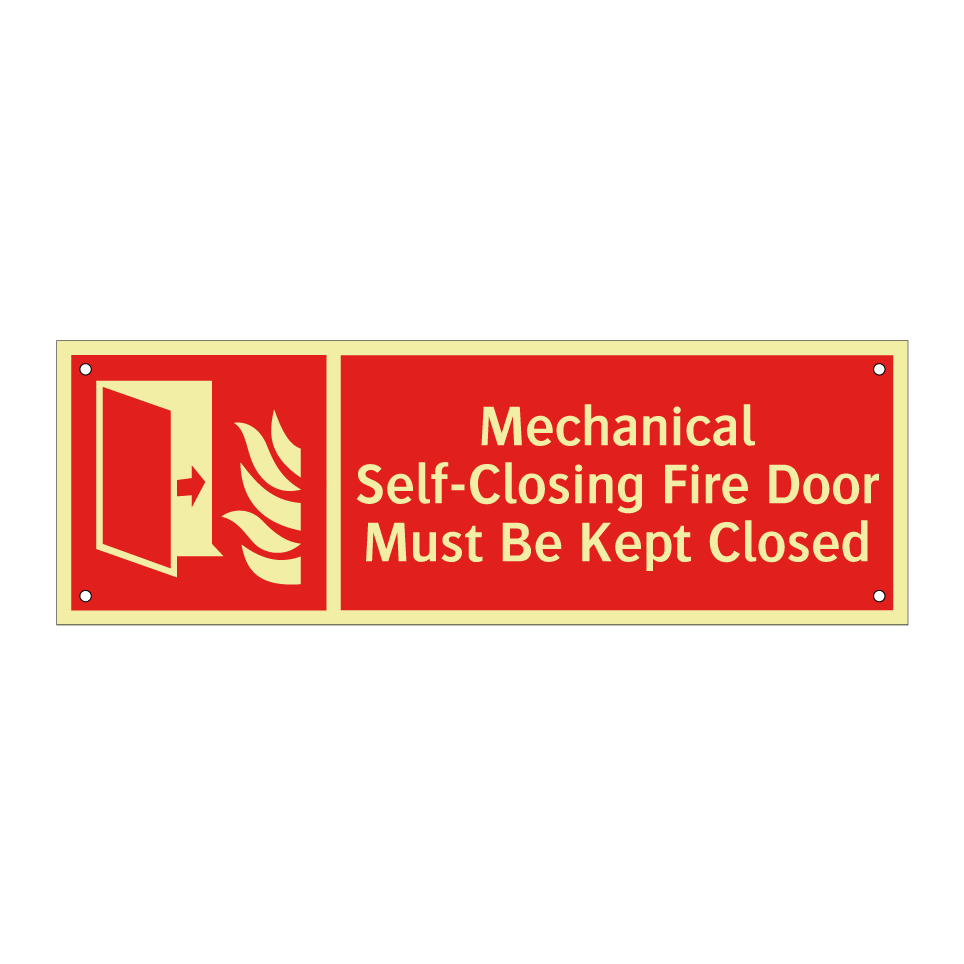 Mechanical Self-Closing Fire Door Must Be Kept Closed
