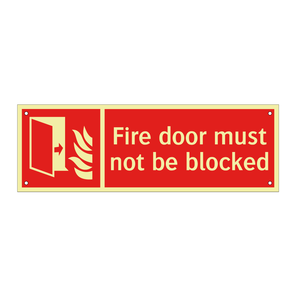 Fire door must not be blocked