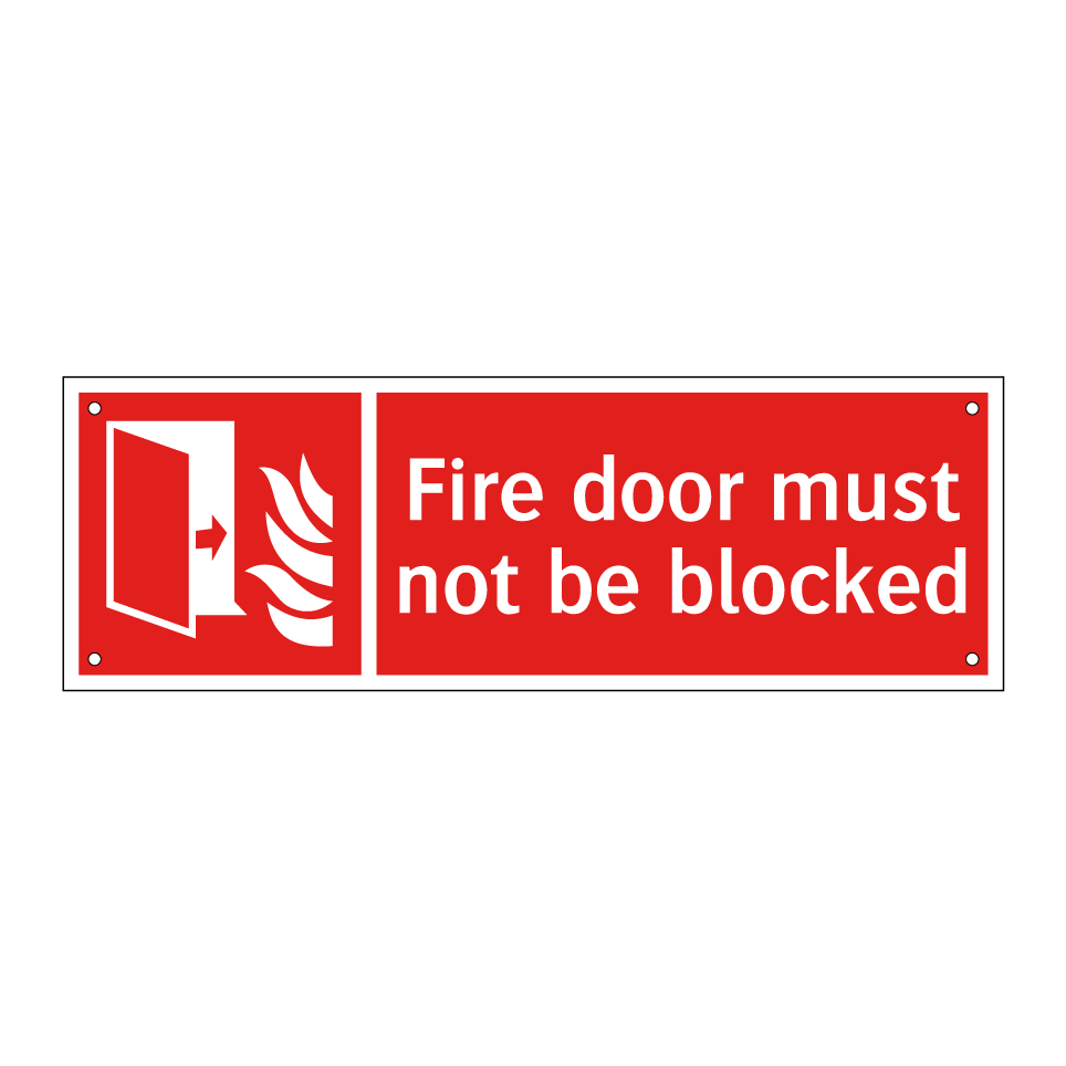 Fire door must not be blocked