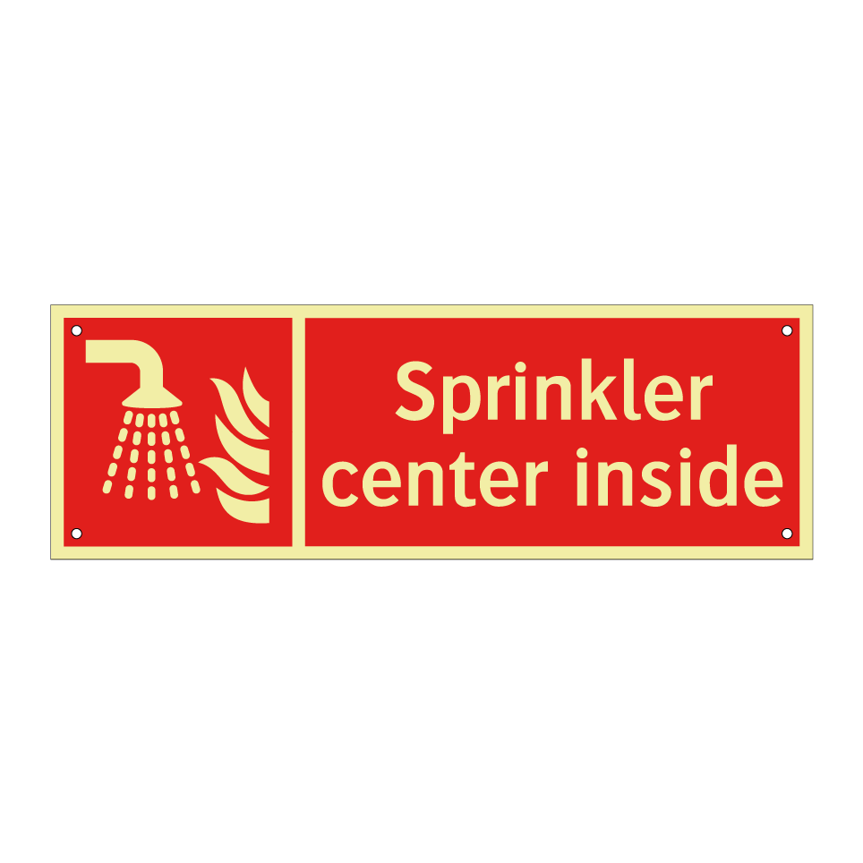 Sprinkler center inside