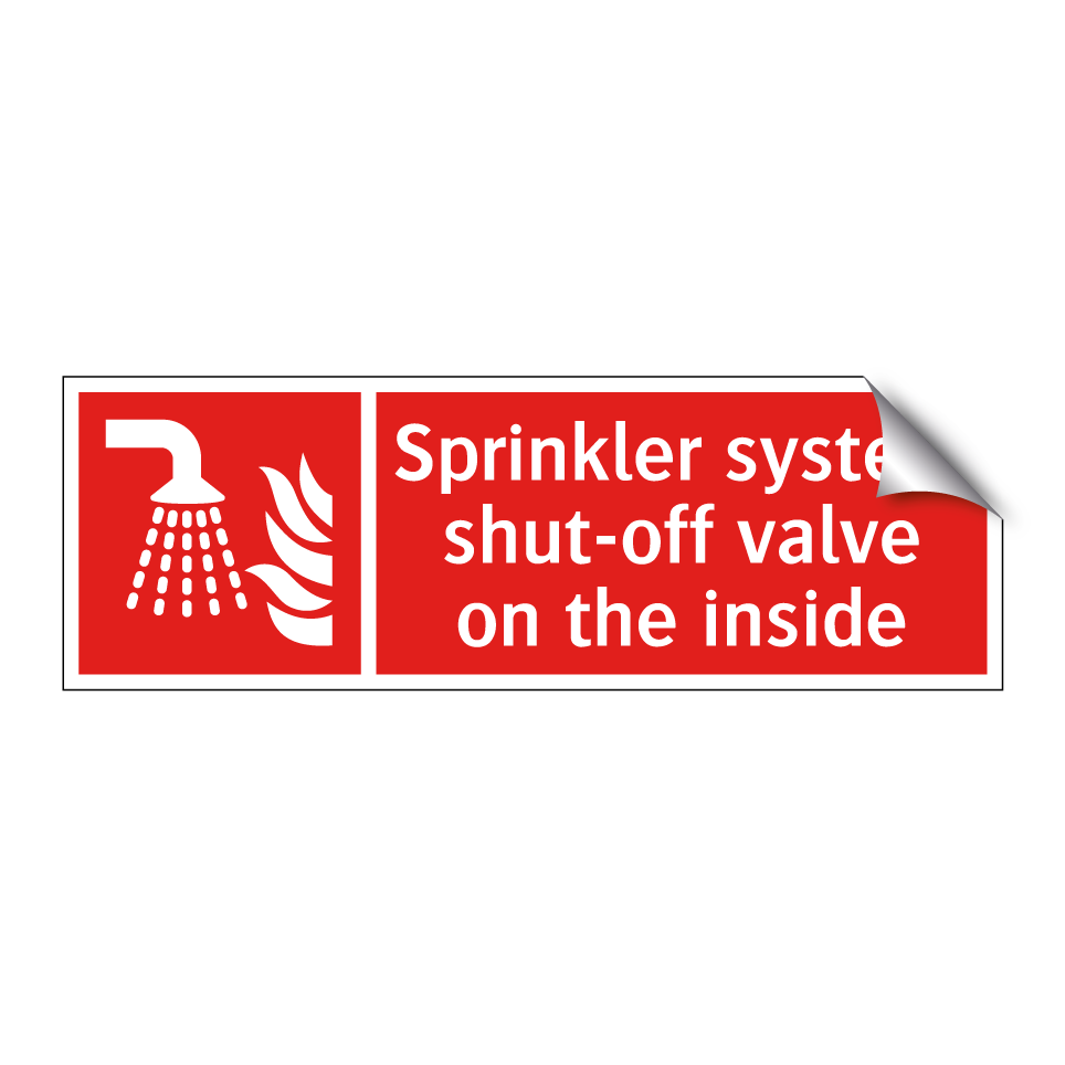 Sprinkler system shut-off valve on the inside