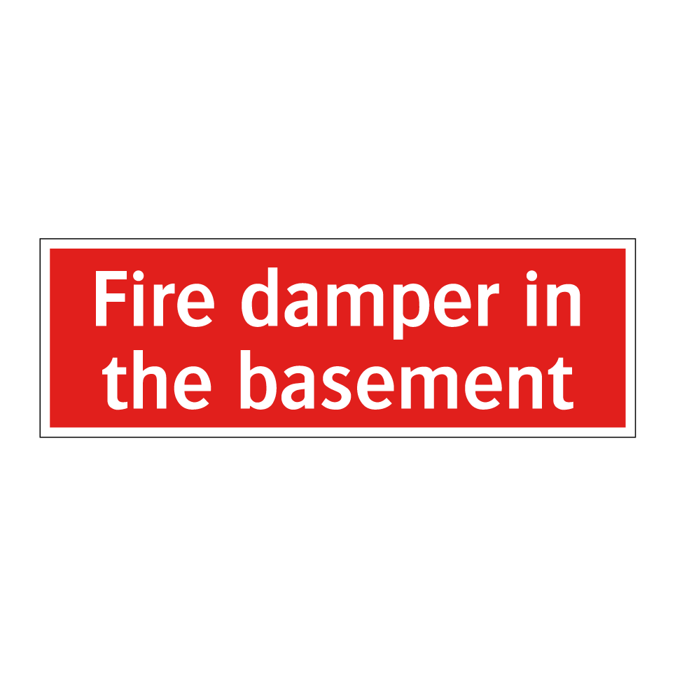 Fire damper in the basement