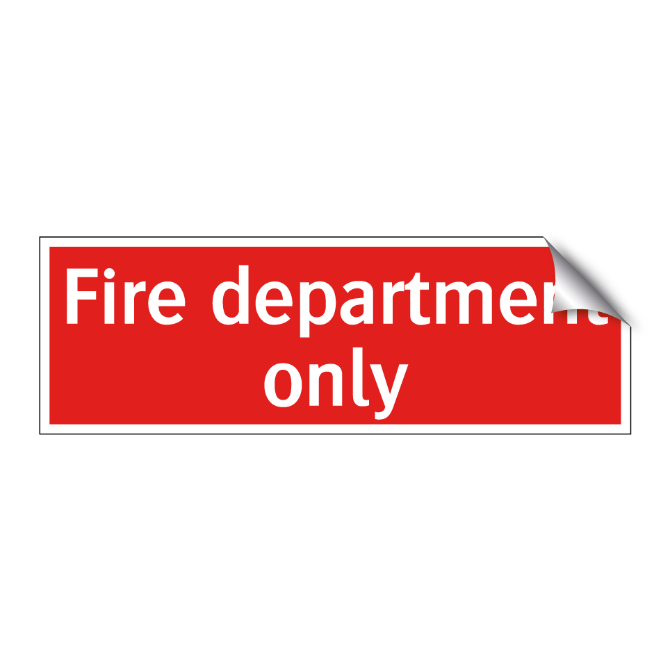 Fire department only