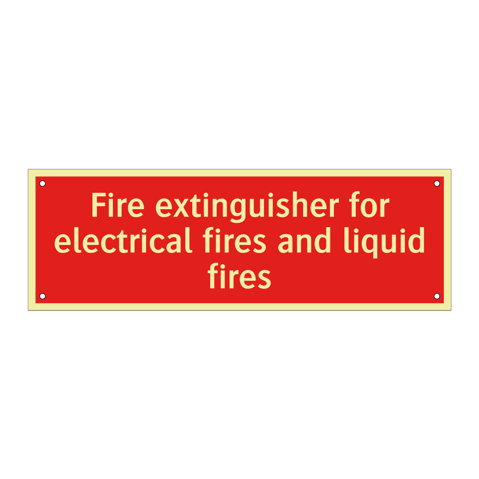 Fire extinguisher for electrical fires and liquid fires