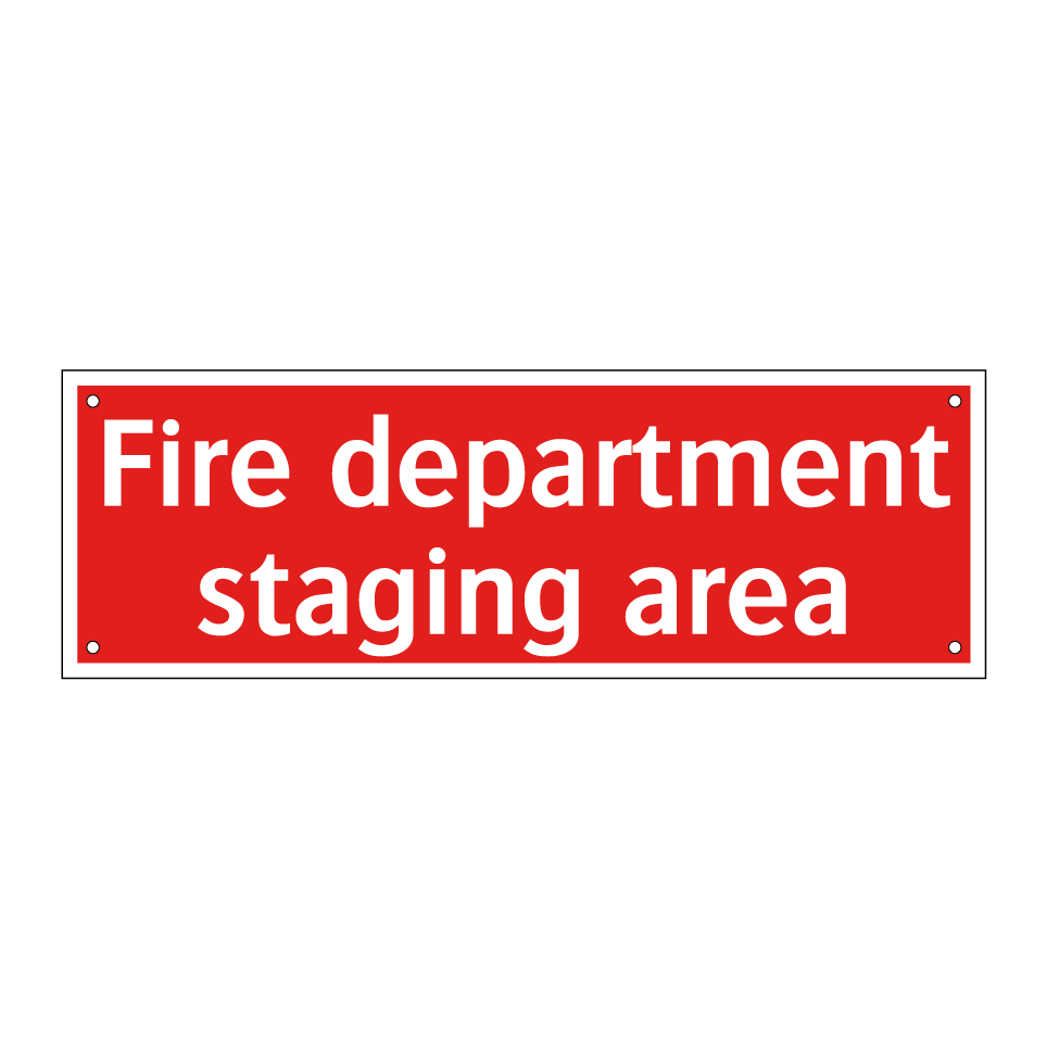 Fire department staging area