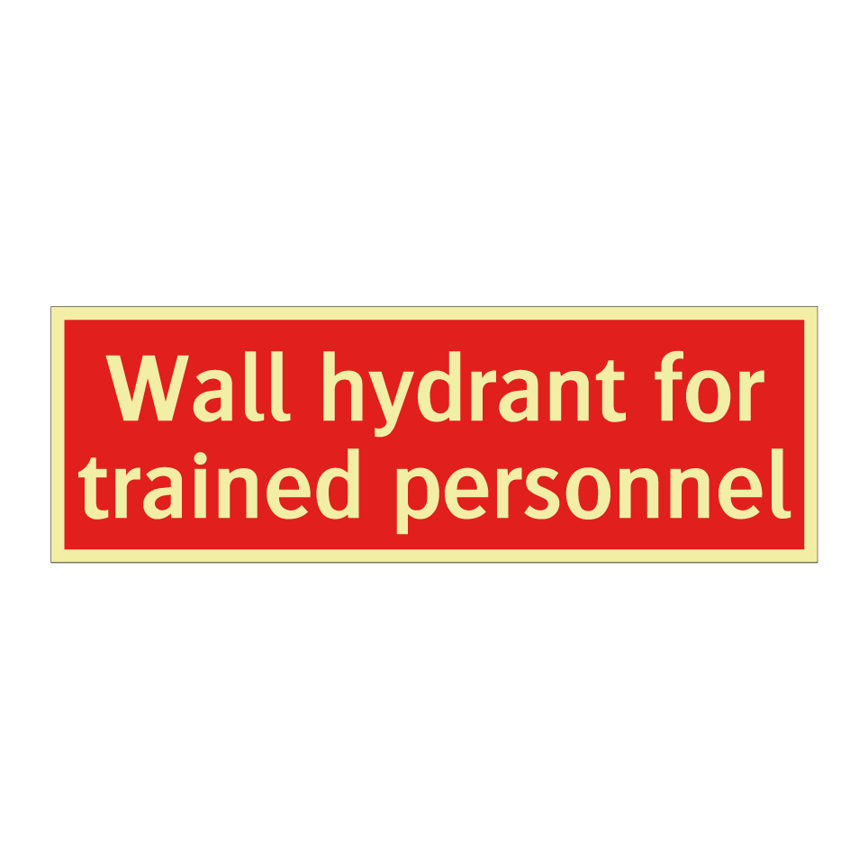 Wall hydrant for trained personnel