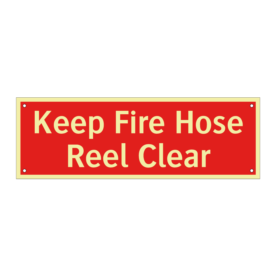 Keep Fire Hose Reel Clear