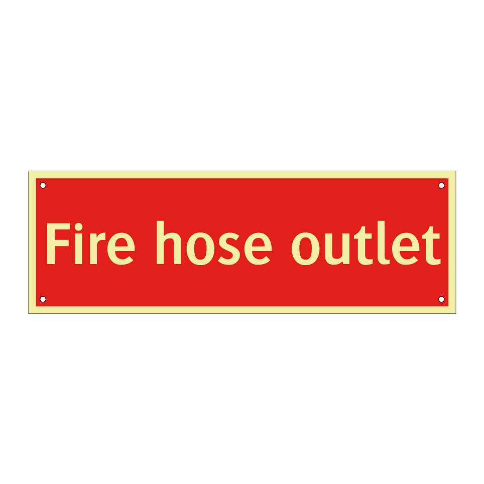 Fire hose outlet