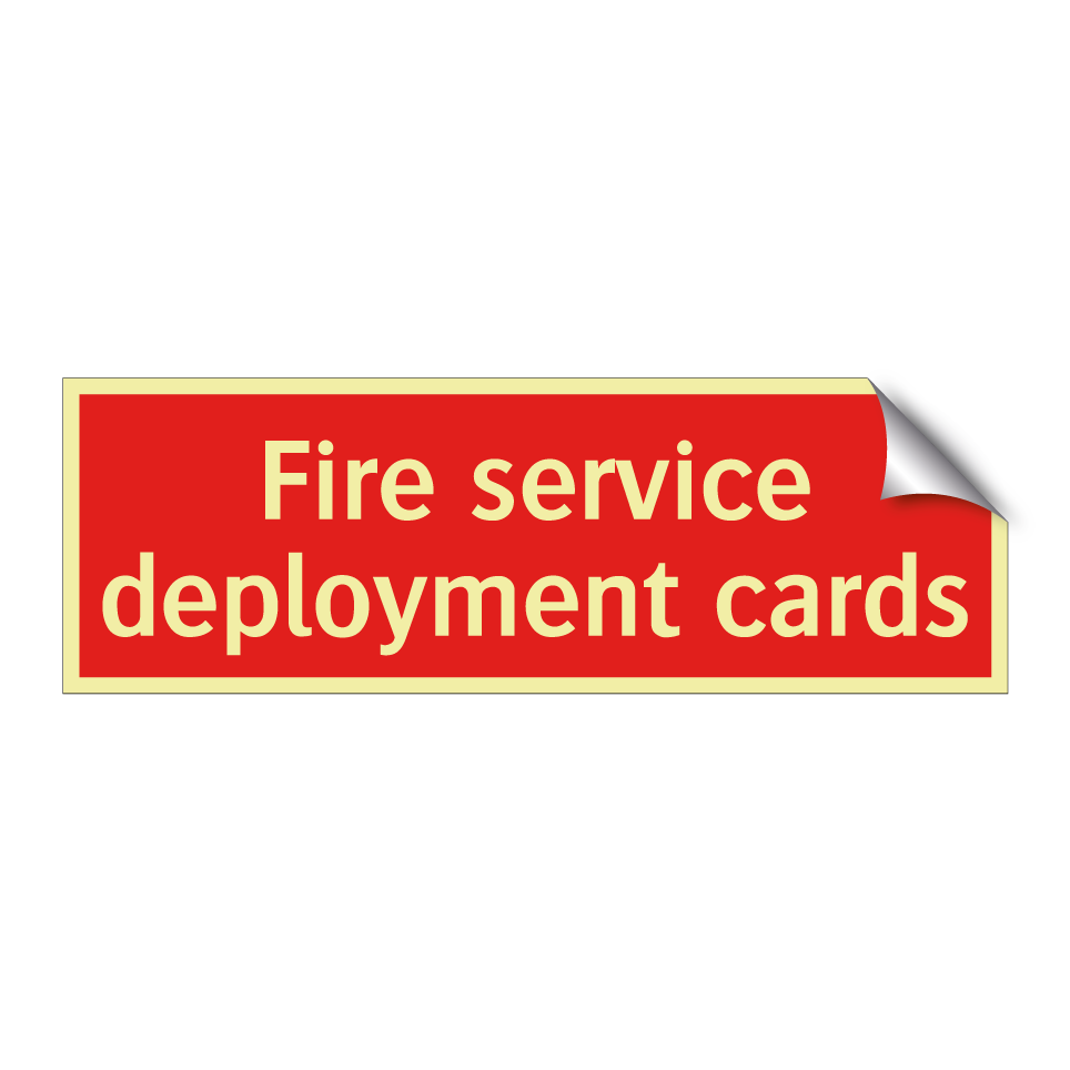 Fire service deployment cards