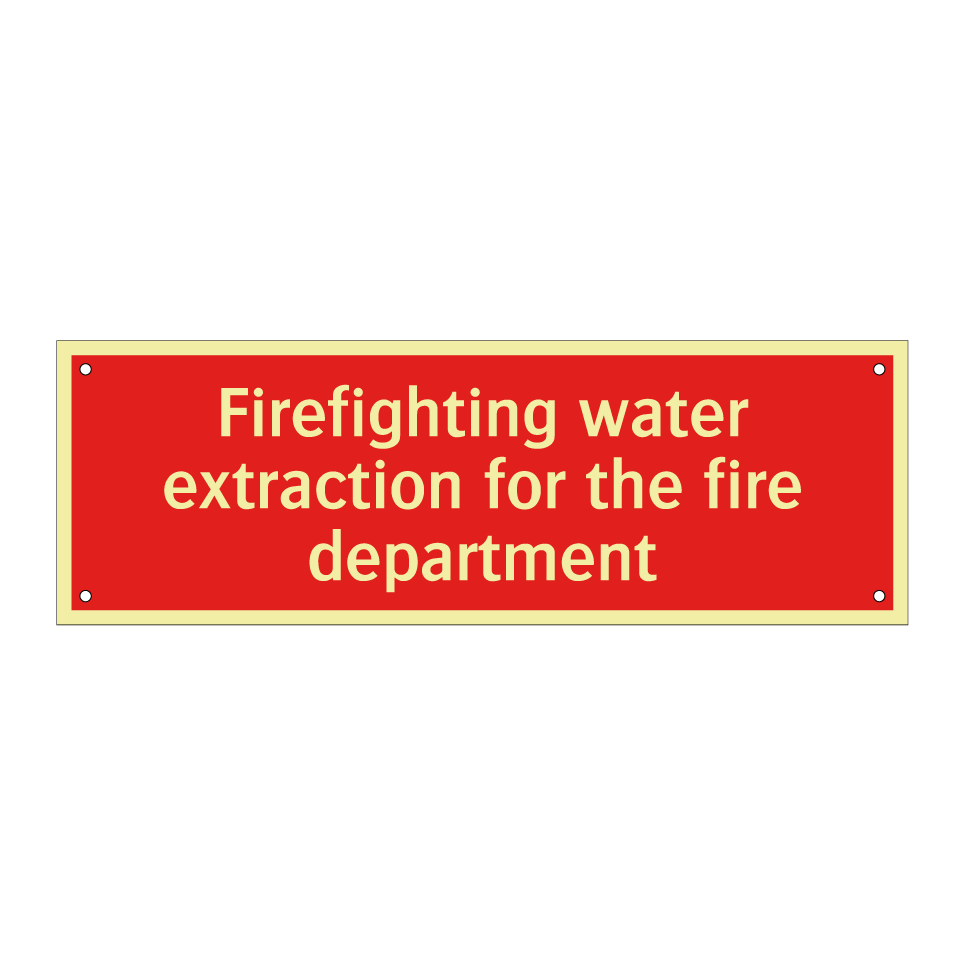 Firefighting water extraction for the fire department