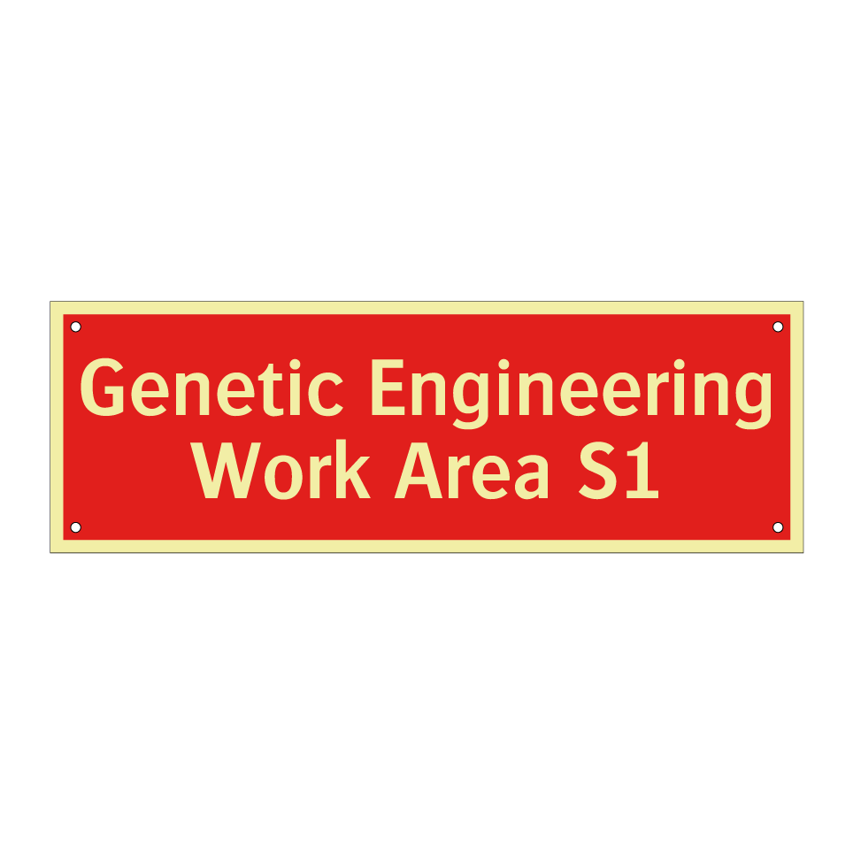 Genetic Engineering Work Area S1