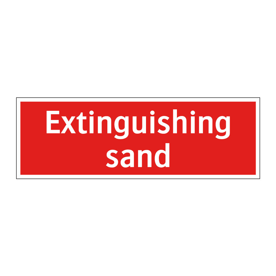 Extinguishing sand