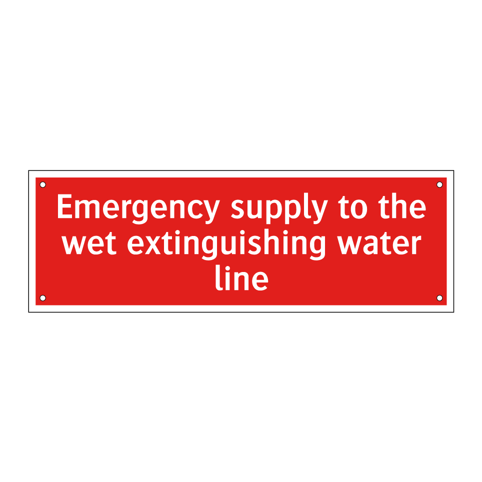 Emergency supply to the wet extinguishing water line