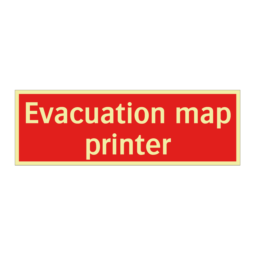 Evacuation map printer